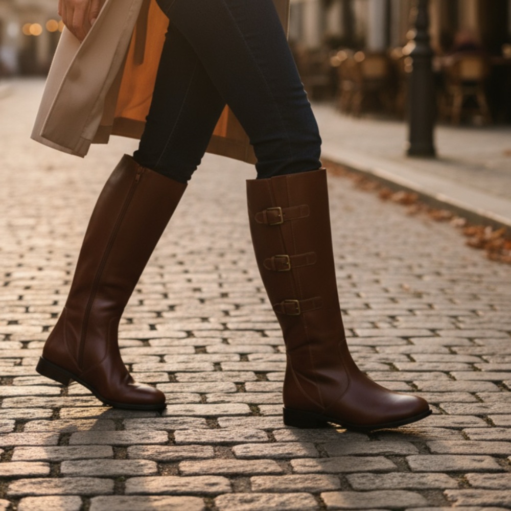 Ecco Brown Heeled Boots